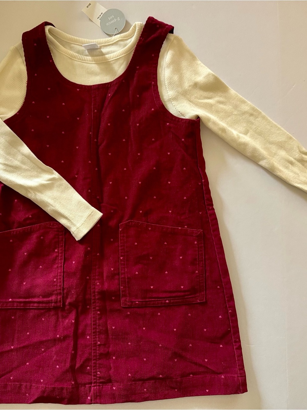 NWT Girl size 4 GAP maroon corduroy jumper dress